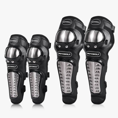 Motowolf Biker Gear Metal Protective Tactical And Elbow Knee Pads Mountain Bike