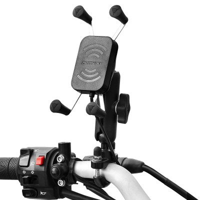 Motowolf 2019 New X Wireless Charged Motorcycle Phone Bracket Mobile Holder For Bike And Suitable For 5.5-6.5inch Cellphone